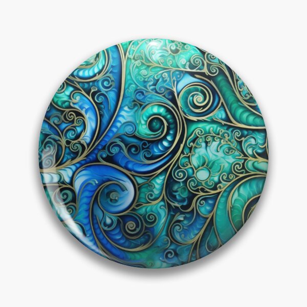 Artikelvorschau, Neuseeland Māori Paua Muster Koru Design 114 entworfen und verkauft von GrinGalore.