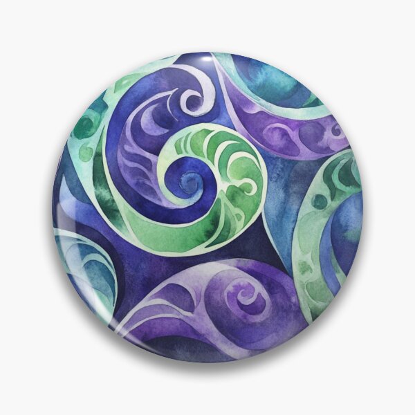 Item preview, New Zealand Māori Paua Pattern Koru Design 626 designed and sold by GrinGalore.