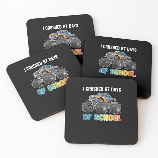 Item preview, I Crushed 67 Days Of School Monster Truck Design designed and sold by facegm.