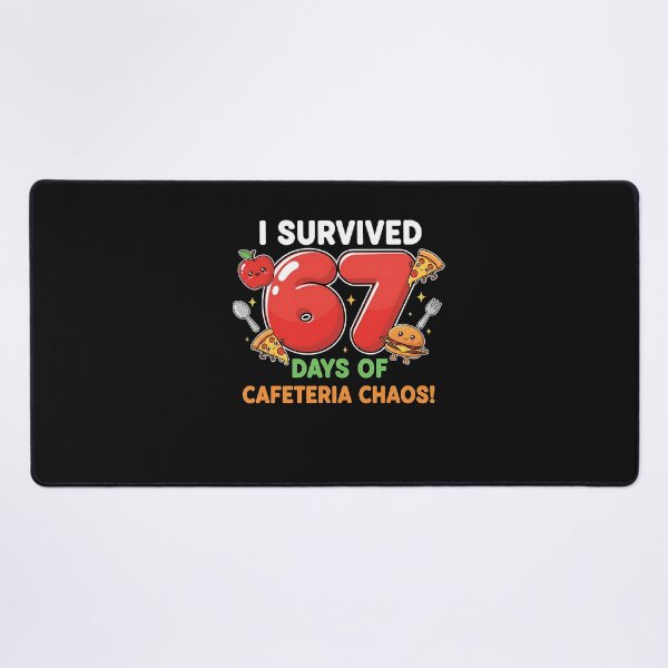 Item preview, I Survived 67 Days Of Cafeteria Chaos 67 Meme Lunch Lady designed and sold by facegm.
