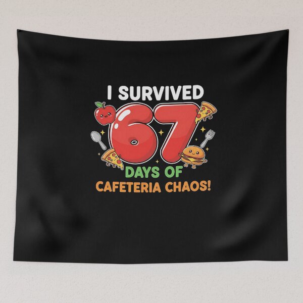 Item preview, I Survived 67 Days Of Cafeteria Chaos 67 Meme Lunch Lady designed and sold by facegm.