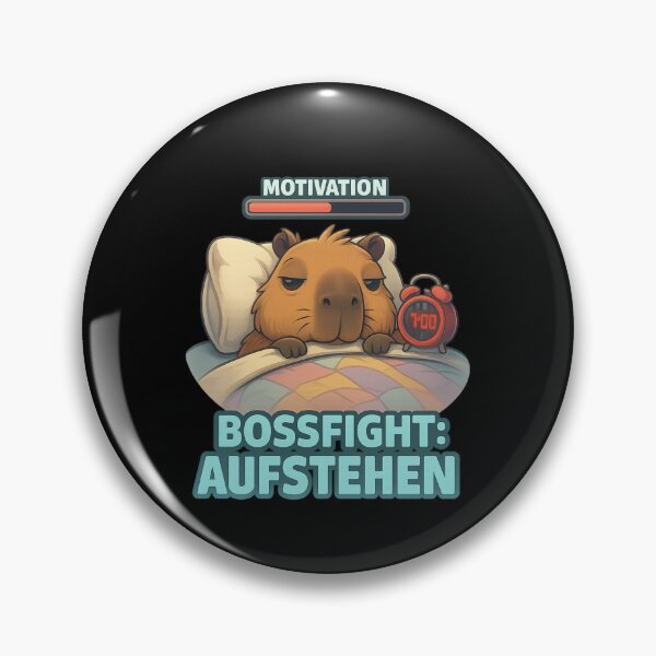 Item preview, Bossfight: Get up – Funny Capybara Motivational Design designed and sold by MOAVE-Design.