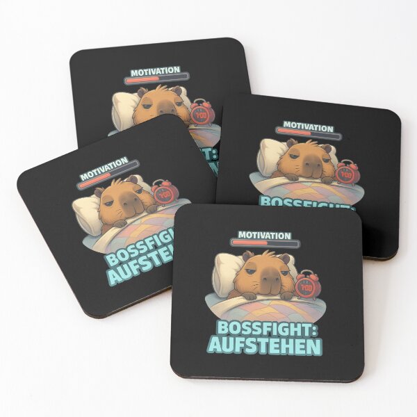 Item preview, Bossfight: Get up – Funny Capybara Motivational Design designed and sold by MOAVE-Design.