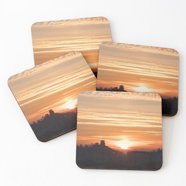 Item preview, Plovdiv Sahat Tepe Skyline Silhouettes at Sunrise designed and sold by Georgia Mizuleva.