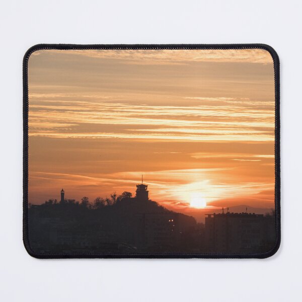 Item preview, Plovdiv Sahat Tepe Skyline Silhouettes at Sunrise designed and sold by Georgia Mizuleva.