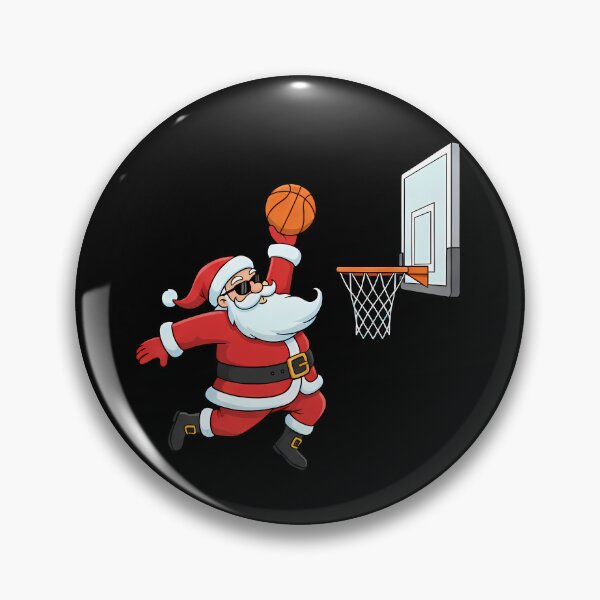 Artikelvorschau, Weihnachtsmann beim Basketball-Dunking entworfen und verkauft von Funny Vintage Stickers And T-Shirts.