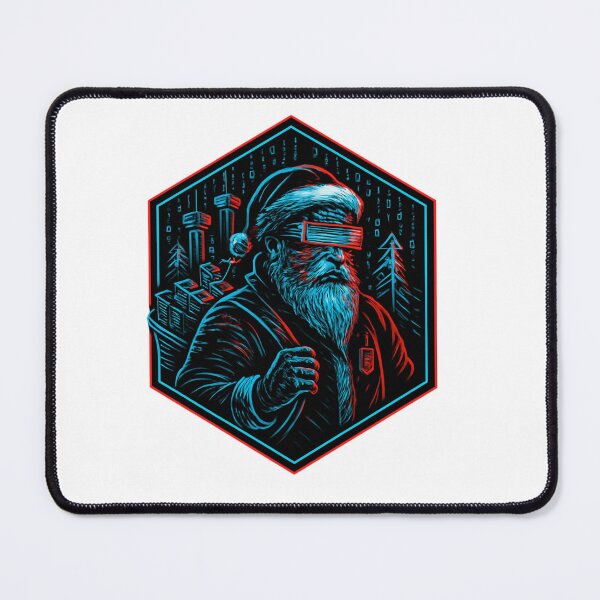 Item preview, Santa.exe Glitch Enforcer – Corrupted Cyber Holiday Badge designed and sold by Imaginarium of Chaos falcon88 .