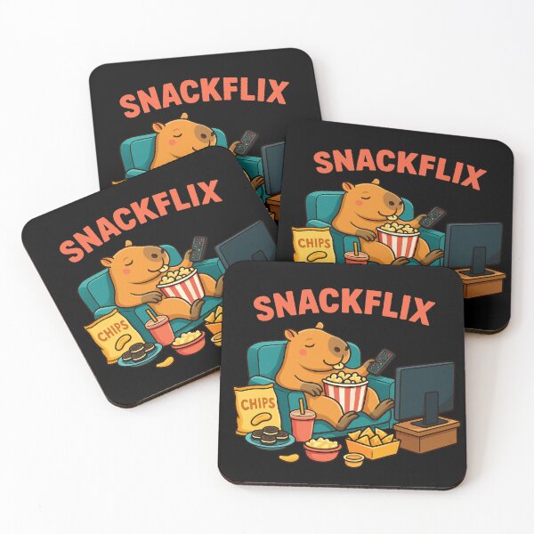 Item preview, Snackflix – Capybara Chilling with Snacks & TV designed and sold by MOAVE-Design.