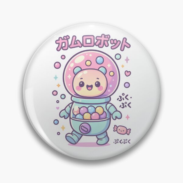 Item preview, Kawaii Bubblegum Robot – Cute Pastel Candy Machine Character designed and sold by Snackwear Apparel.