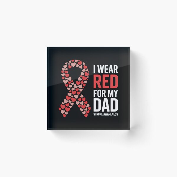 Item preview, I Wear Red For My Dad Stroke Awareness Survivor Warrior designed and sold by papertaless.