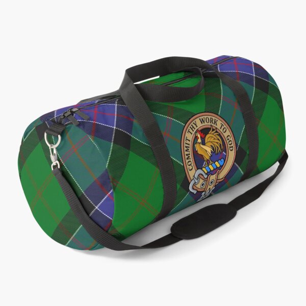 Item preview, Clan Sinclair Crest over Hunting Tartan designed and sold by sifis.