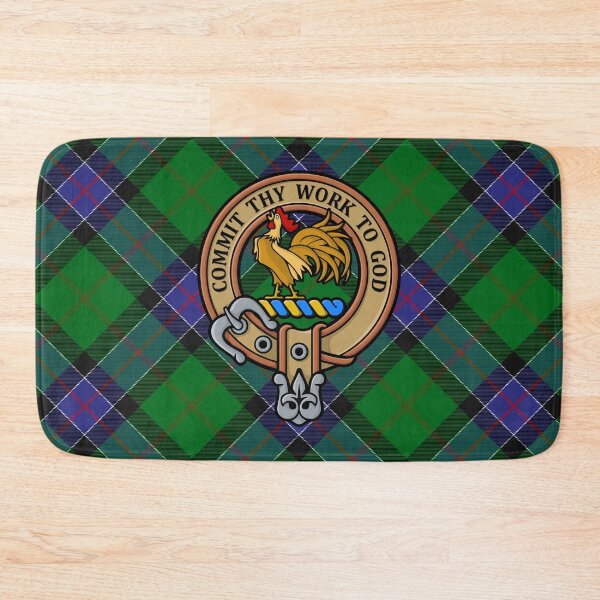 Item preview, Clan Sinclair Crest over Hunting Tartan designed and sold by sifis.