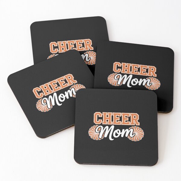 Item preview, Loud Proud Cheer Mom Mama Cheerleading Orange Pom Poms designed and sold by TechnicalSara.