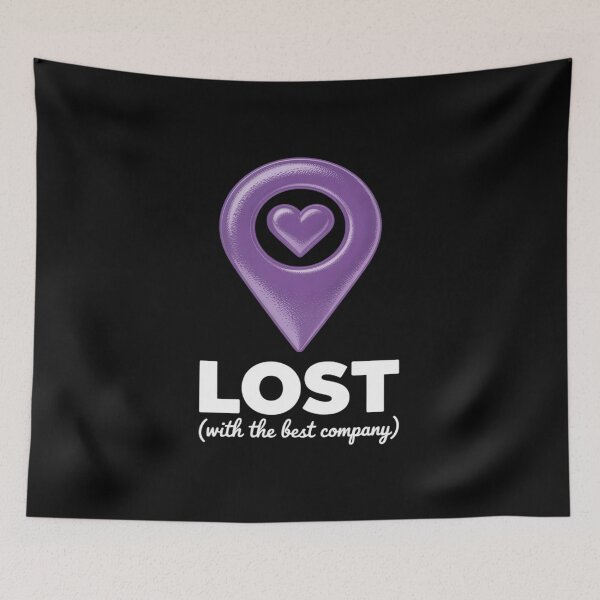 Item preview, Lost with The Best Company Family GPS Heart designed and sold by TechnicalSara.