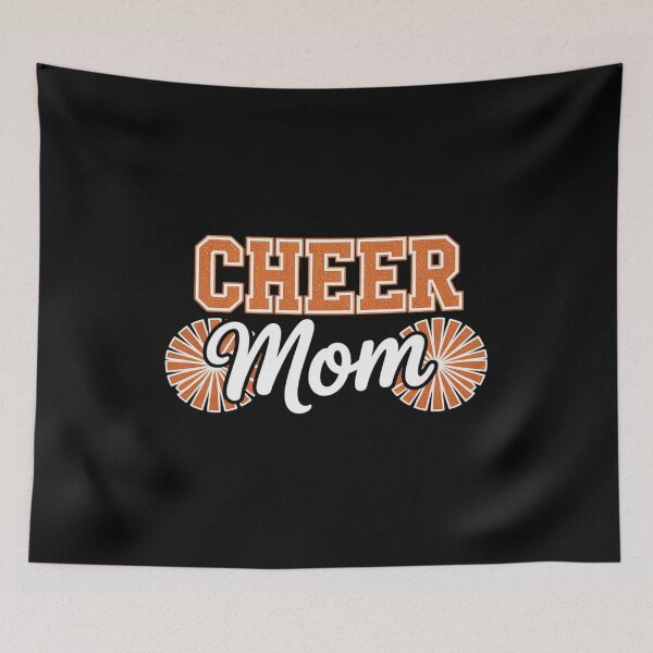 Item preview, Loud Proud Cheer Mom Mama Cheerleading Orange Pom Poms designed and sold by TechnicalSara.