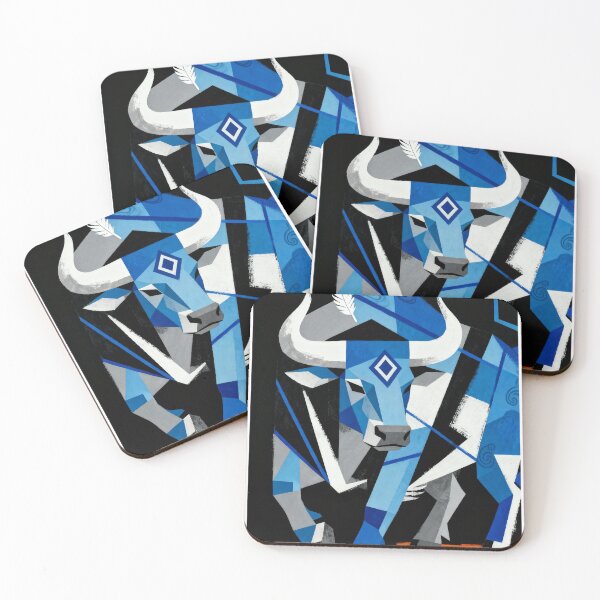 Item preview, Azure Guardian Beast – Abstract Chromatic Phantom #85 designed and sold by Simple Life & KAMOCHI.