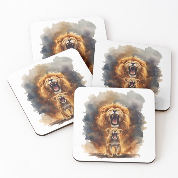 Item preview, Baby Lion Roaring With Lion Spirit, Strength & Power Inspirational Design designed and sold by Moodune.