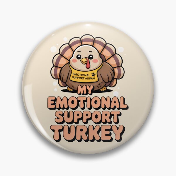 Item preview, My Emotional Support Turkey Funny Thanksgiving Animal Design designed and sold by SplashTastic.