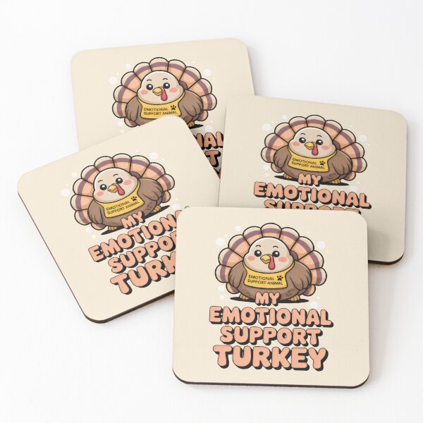 Item preview, My Emotional Support Turkey Funny Thanksgiving Animal Design designed and sold by SplashTastic.