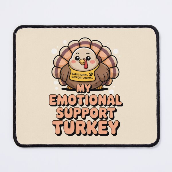 Item preview, My Emotional Support Turkey Funny Thanksgiving Animal Design designed and sold by SplashTastic.