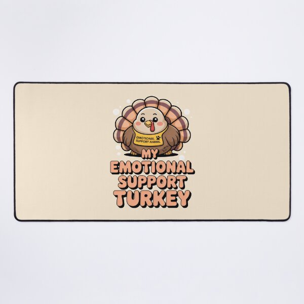 Item preview, My Emotional Support Turkey Funny Thanksgiving Animal Design designed and sold by SplashTastic.
