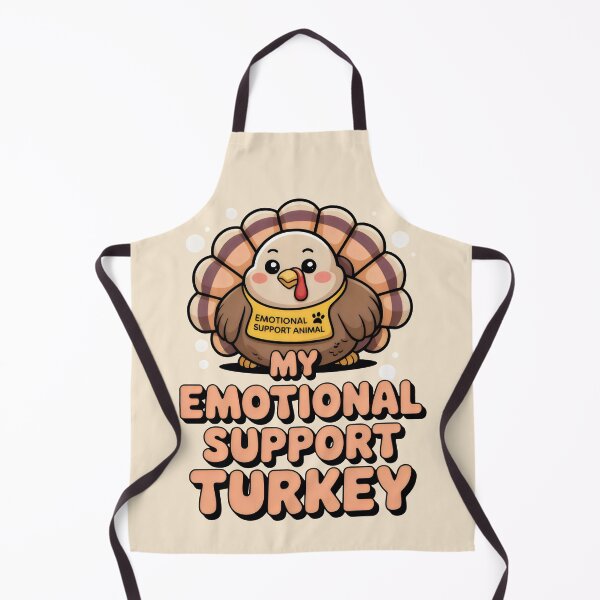 Item preview, My Emotional Support Turkey Funny Thanksgiving Animal Design designed and sold by SplashTastic.