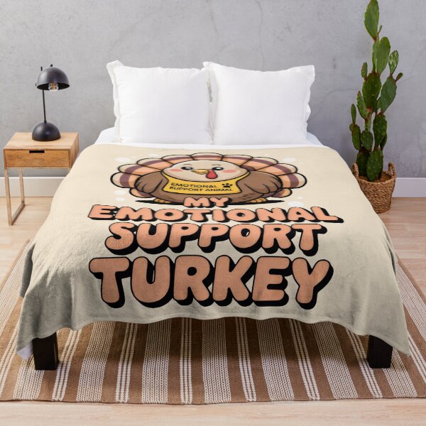 Item preview, My Emotional Support Turkey Funny Thanksgiving Animal Design designed and sold by SplashTastic.