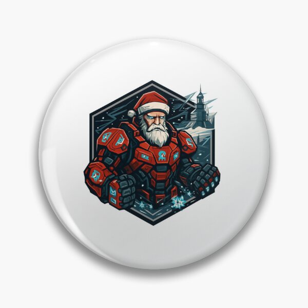 Item preview, Red Circuit Claus – Cyber Exosuit Winter Commander Vector designed and sold by Imaginarium of Chaos falcon88 .