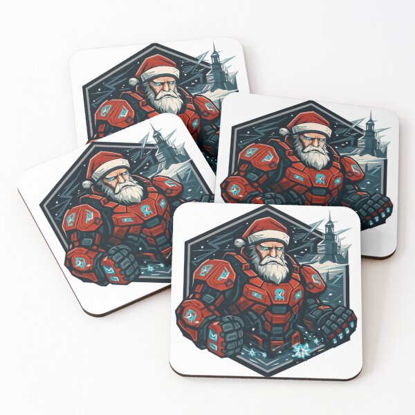 Item preview, Red Circuit Claus – Cyber Exosuit Winter Commander Vector designed and sold by Imaginarium of Chaos falcon88 .