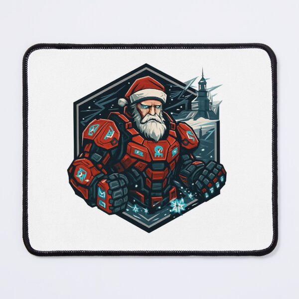 Item preview, Red Circuit Claus – Cyber Exosuit Winter Commander Vector designed and sold by Imaginarium of Chaos falcon88 .