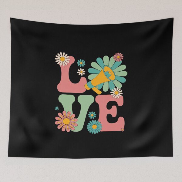 Item preview, Love Cheer Groovy Cheerleader Cheerleading designed and sold by TechnicalSara.