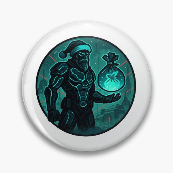 Item preview, Black Ice Santa Assassin – Forbidden North Node Vector Badge designed and sold by Imaginarium of Chaos falcon88 .
