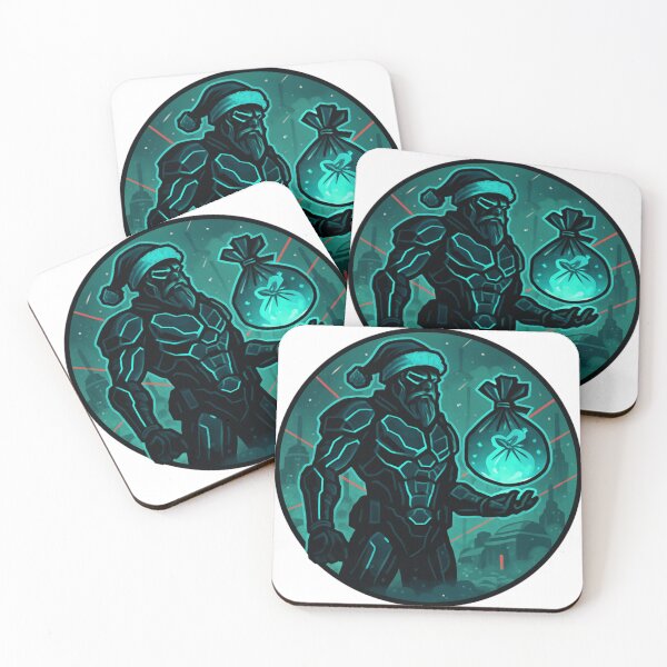 Item preview, Black Ice Santa Assassin – Forbidden North Node Vector Badge designed and sold by Imaginarium of Chaos falcon88 .