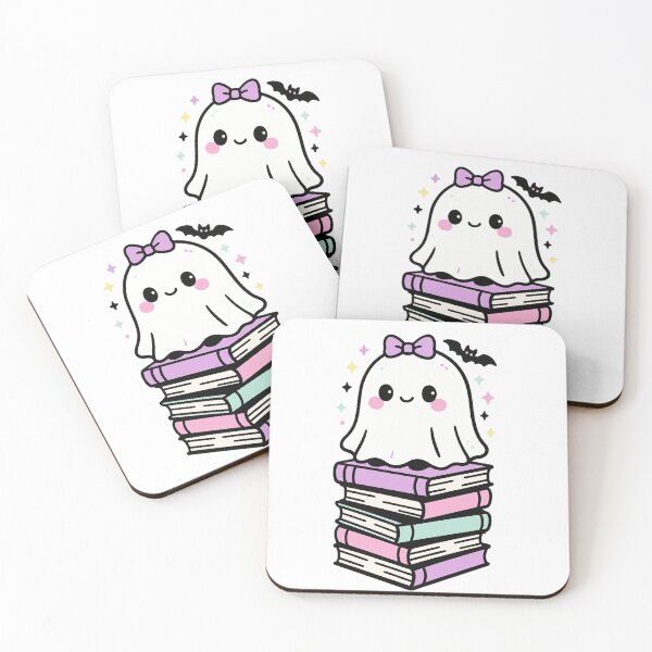 Item preview, Pastel ghost with books designed and sold by The Cozy Cauldron.