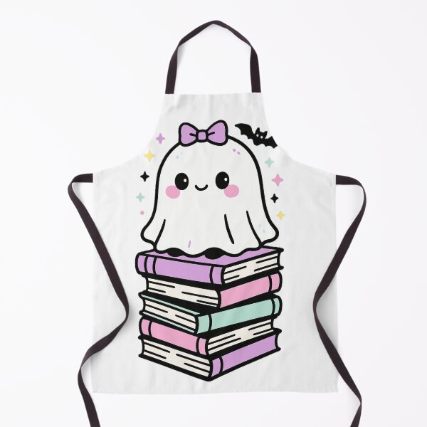 Item preview, Pastel ghost with books designed and sold by The Cozy Cauldron.