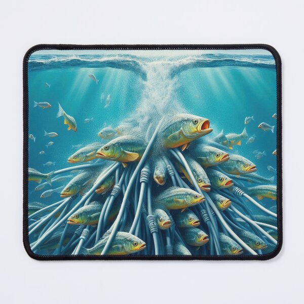 Item preview, Fish in the network designed and sold by LP-ART by Lutz Peter.