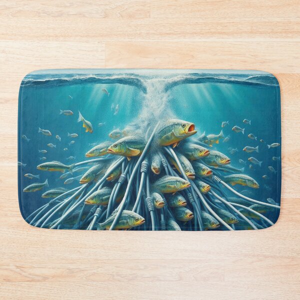 Item preview, Fish in the network designed and sold by LP-ART by Lutz Peter.