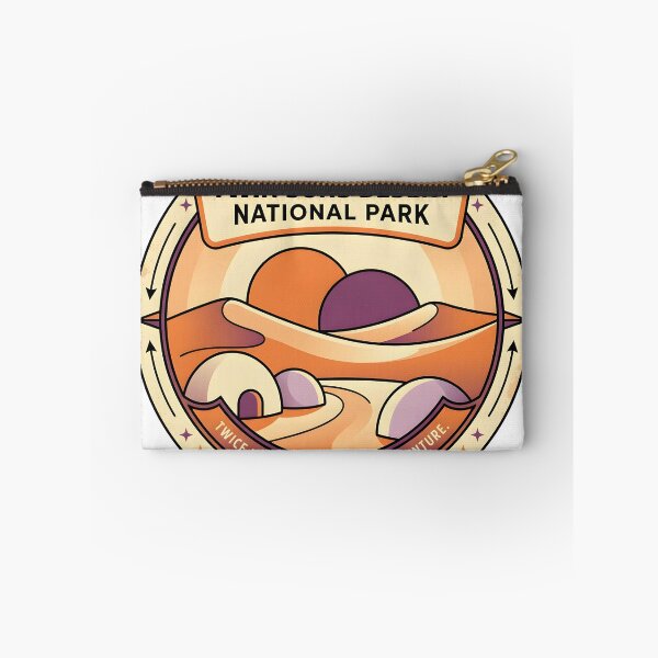 Item preview, Twin Suns Desert Sci-Fi Travel Emblem designed and sold by AbstractAuraArt.