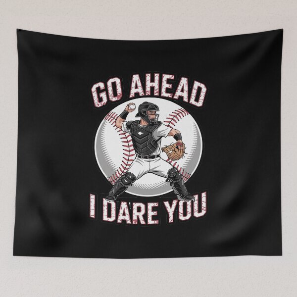 Item preview, Baseball Catcher Don't Try and Steal a Base Pullover Hoodie designed and sold by DrewLeuschke.