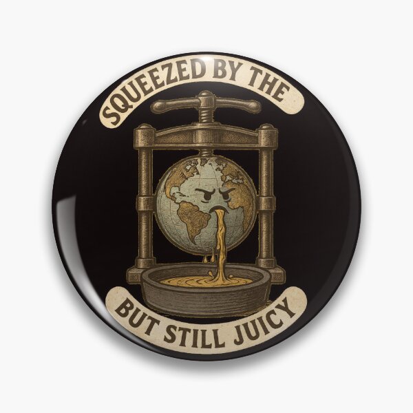 Item preview, Squeezed by the World – Vintage Satirical Earth Press Design designed and sold by Tadeusz1.
