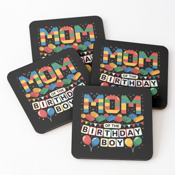 Item preview, Mom of the birthday boy Building Blocks Master builder  designed and sold by papertaless.