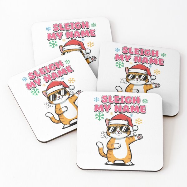 Item preview, Sleigh My Name – Christmas Cat designed and sold by Simplystik.