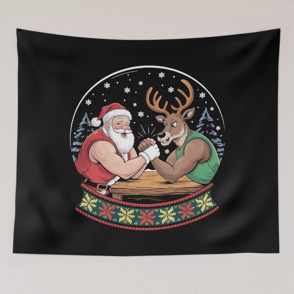 Item preview, Santa Reindeer Xmas Workout Christmas designed and sold by cosmicncozyS.