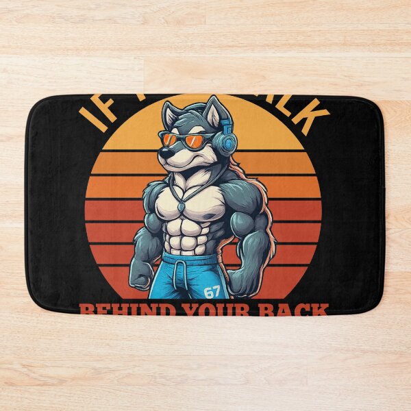 Item preview, Retro Muscle Wolf Fart Joke T-Shirt designed and sold by LarryMBrown.