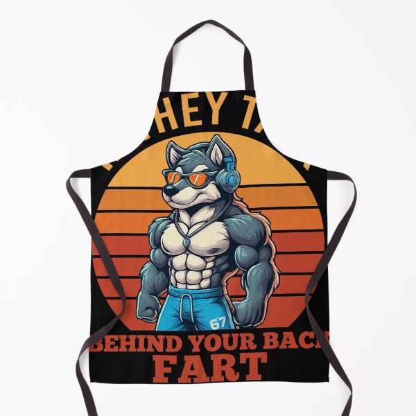 Item preview, Retro Muscle Wolf Fart Joke T-Shirt designed and sold by LarryMBrown.