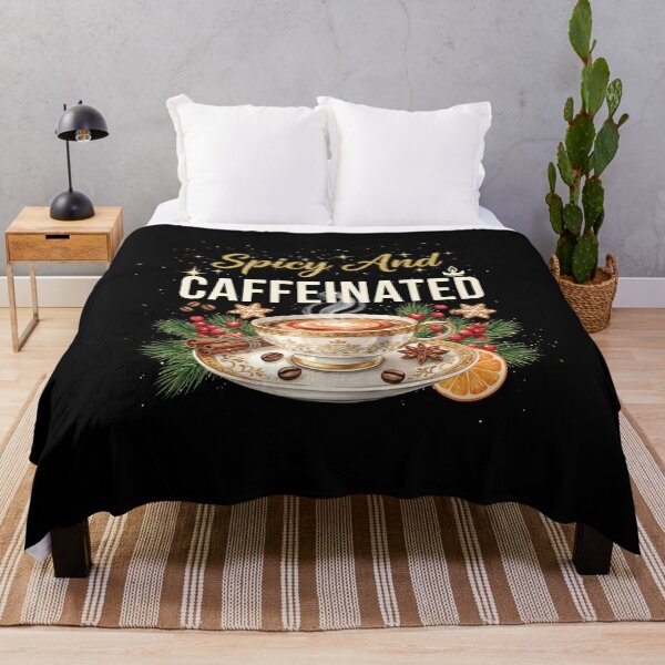Item preview, Spicy And Caffinated Funny Coffee Lover Christmas designed and sold by thebest-2studio.