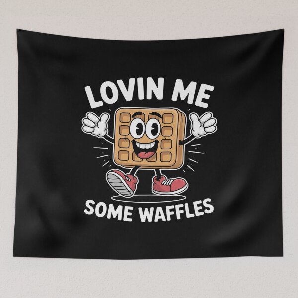Item preview, Lovin Me Some Waffles Funny designed and sold by BubblePancake.