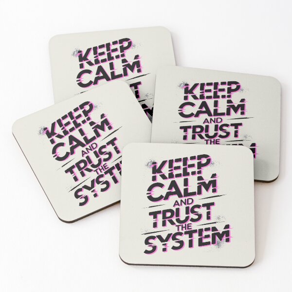 Item preview, Keep Calm and Trust the System Distressed Spray Paint Typography Design designed and sold by SplashTastic.