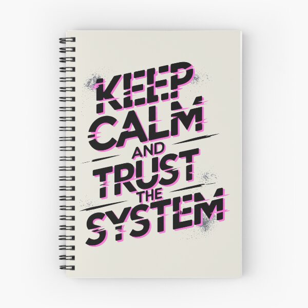 Item preview, Keep Calm and Trust the System Distressed Spray Paint Typography Design designed and sold by SplashTastic.