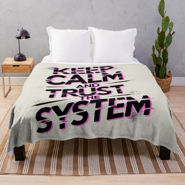 Item preview, Keep Calm and Trust the System Distressed Spray Paint Typography Design designed and sold by SplashTastic.